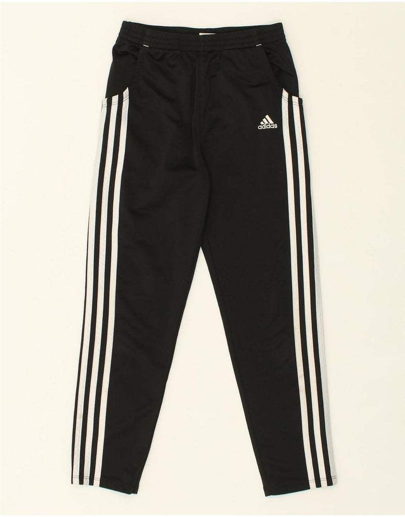 ADIDAS Boys Tracksuit Trousers 7-8 Years Small Black Polyester | Vintage Adidas | Thrift | Second-Hand Adidas | Used Clothing | Messina Hembry 
