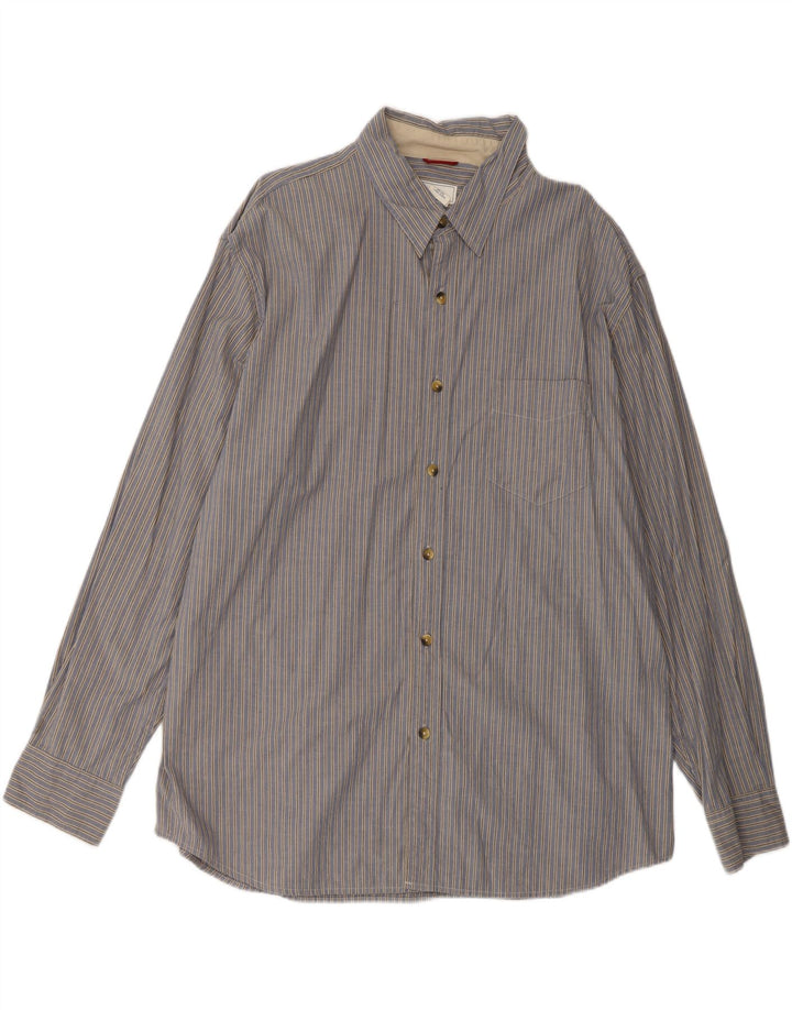 DOCKERS Mens Shirt XL Blue Striped Cotton Vintage Dockers and Second-Hand Dockers from Messina Hembry 
