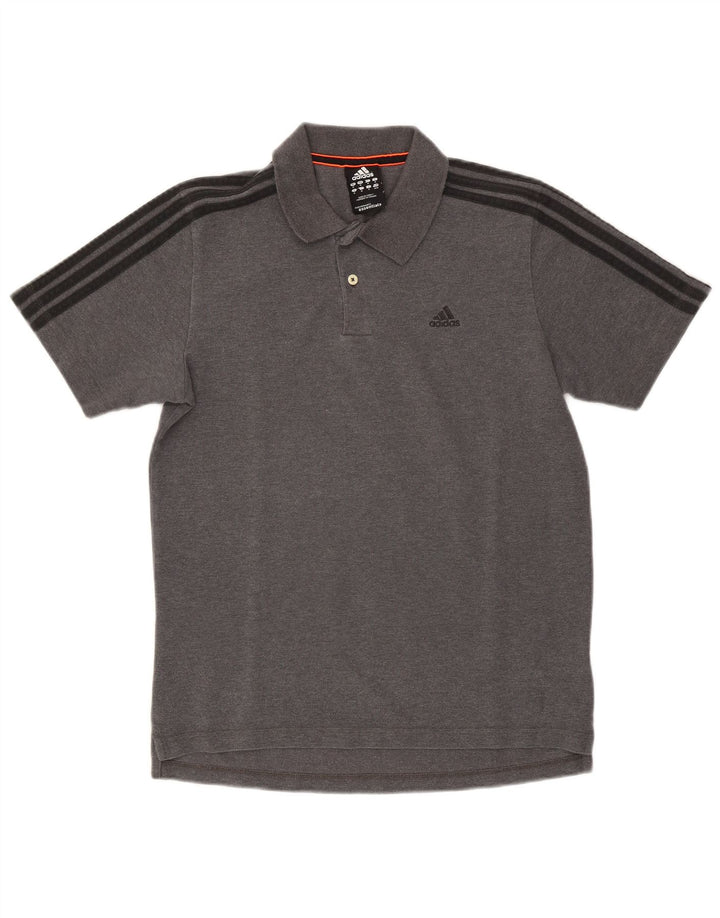 Adidas Mens Climalite Polo Shirt Medium Grey Cotton
