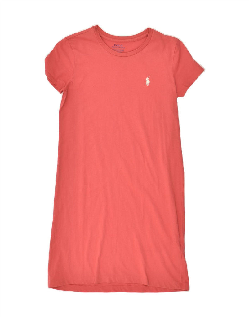 POLO RALPH LAUREN Womens T-Shirt Dress UK 4 XS Red Cotton | Vintage Polo Ralph Lauren | Thrift | Second-Hand Polo Ralph Lauren | Used Clothing | Messina Hembry 