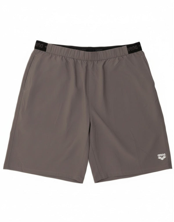 Arena Mens Sport Shorts 2XL  Grey Polyester