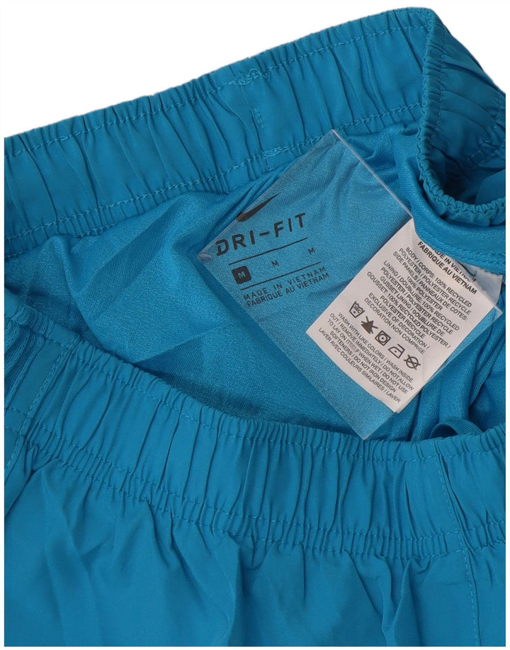 NIKE Womens Dri Fit Sport Shorts UK 14 Medium  Blue Polyester