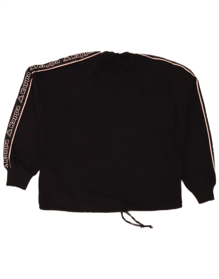 Kappa Womens Tezenis Graphic Sweatshirt Jumper UK 16 Large Black