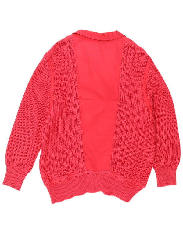 Vintage Womens Double Breasted Cardigan Sweater IT 42 Medium Pink