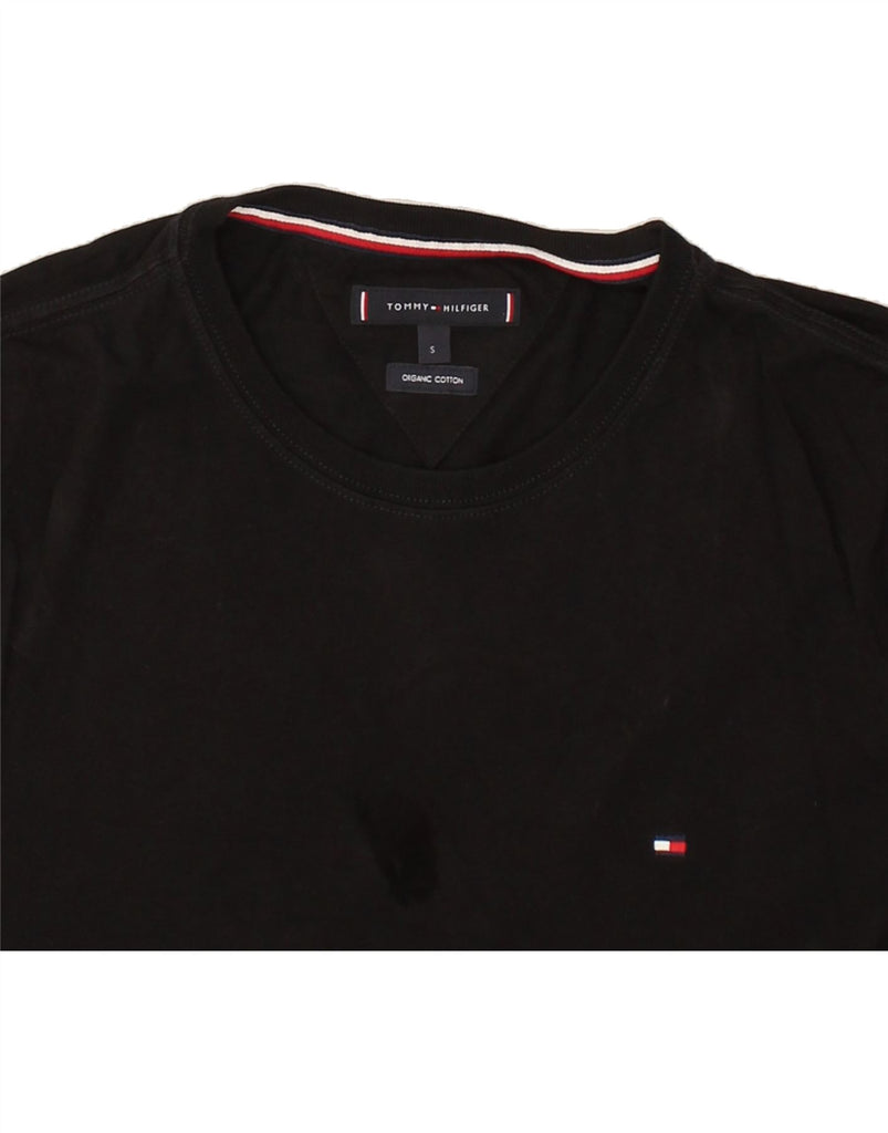 TOMMY HILFIGER Mens T-Shirt Top Small Black Cotton | Vintage Tommy Hilfiger | Thrift | Second-Hand Tommy Hilfiger | Used Clothing | Messina Hembry 