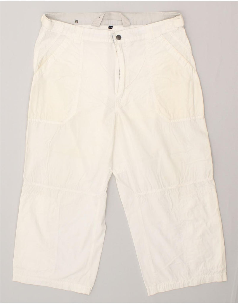 O'NEILL Mens Capri Casual Trousers W33 L22 White Cotton | Vintage O'Neill | Thrift | Second-Hand O'Neill | Used Clothing | Messina Hembry 