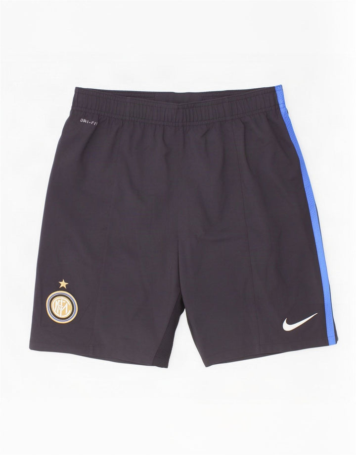 Nike Boys Inter Milan Sport Shorts 12-13 Years Large Black Polyester