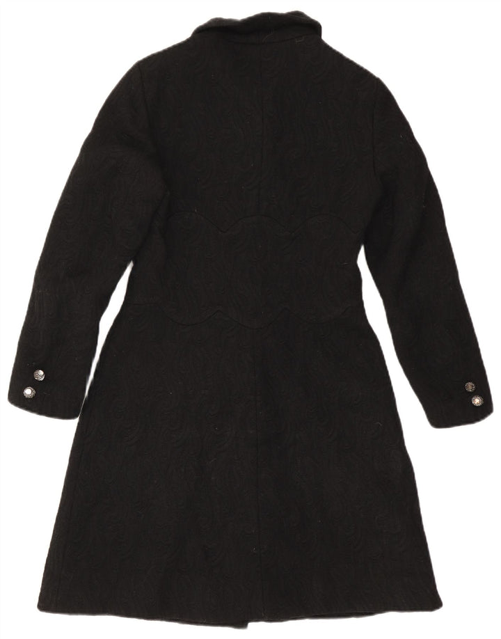 Happening Womens Overcoat IT 44 Medium Black Paisley