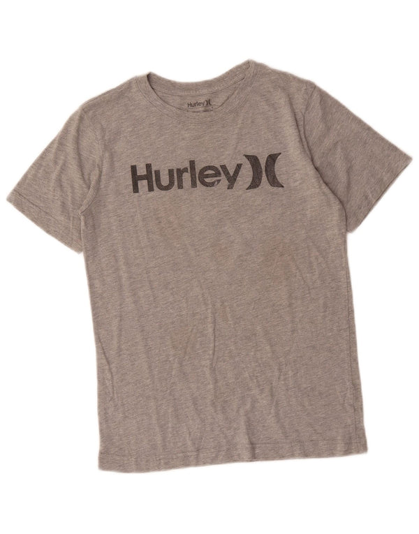 Hurley Girls Graphic T-Shirt Top 12-13 Years Large Grey