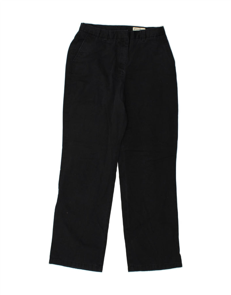 EDDIE BAUER Womens Straight Chino Trousers US 8 Medium W28 L30 Black | Vintage Eddie Bauer | Thrift | Second-Hand Eddie Bauer | Used Clothing | Messina Hembry 