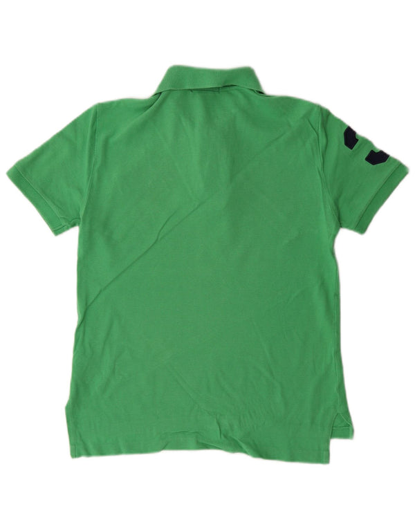 Polo Ralph Lauren Boys Graphic Polo Shirt 7-8 Years Small  Green Cotton