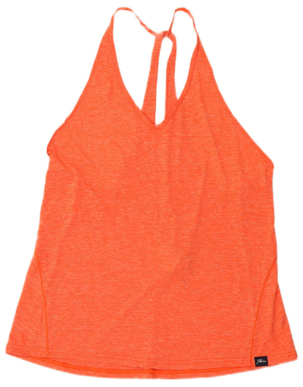 New Balance Womens Vest Top UK 14 Large Orange Flecked Polyester
