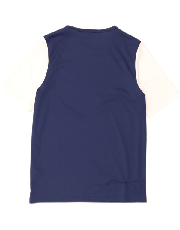 Adidas Boys Vest Top 15-16 Years Navy Blue Colourblock Polyester