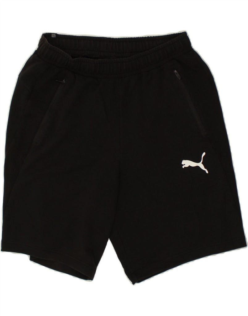 PUMA Mens Sport Shorts Medium Black Cotton | Vintage Puma | Thrift | Second-Hand Puma | Used Clothing | Messina Hembry 