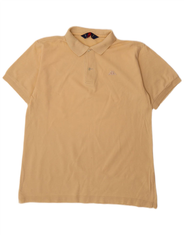 Kappa Mens Polo Shirt Medium Yellow Cotton