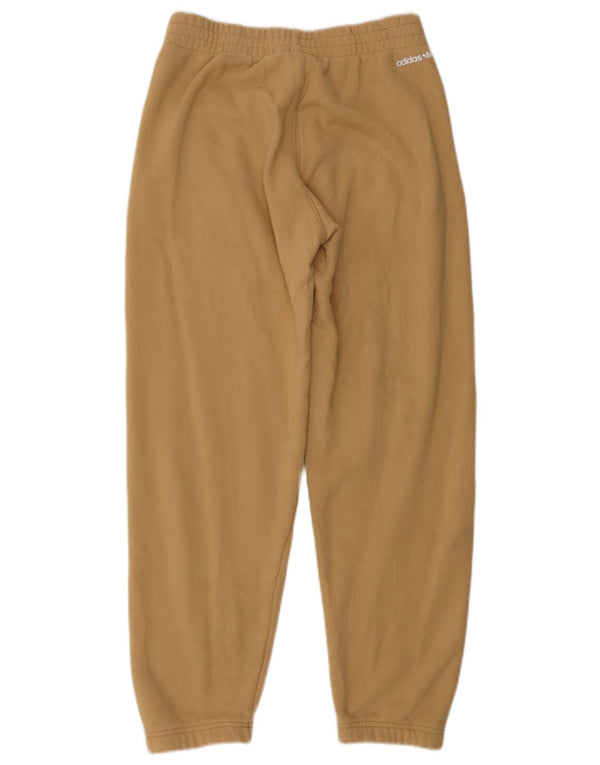 Adidas Womens Graphic Tracksuit Trousers Joggers Small Beige Cotton
