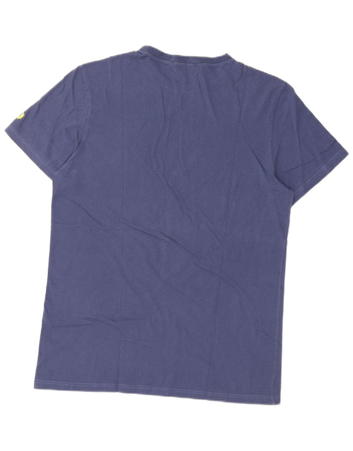 FRED PERRY Mens Graphic T-Shirt Top Large Blue