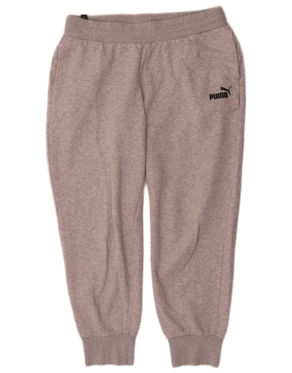 Puma Womens Tracksuit Trousers Joggers UK 14 Large Grey Flecked Cotton