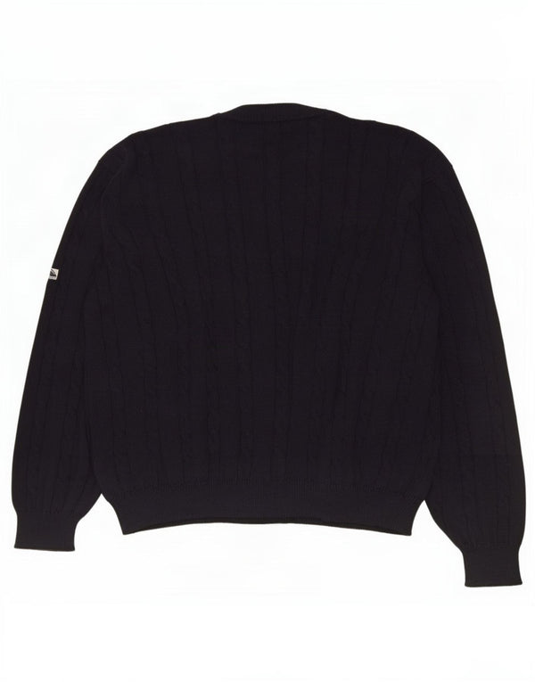 Navigare Mens Cardigan Sweater XL Navy Blue Wool