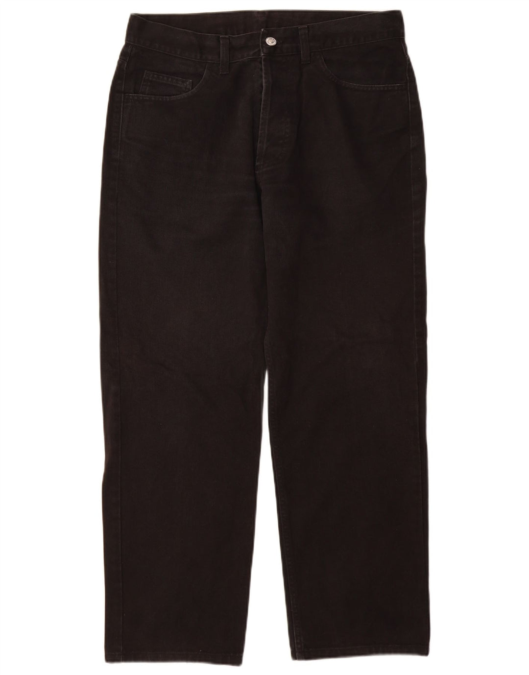 BENETTON Mens Straight Jeans W34 L29 Black Cotton