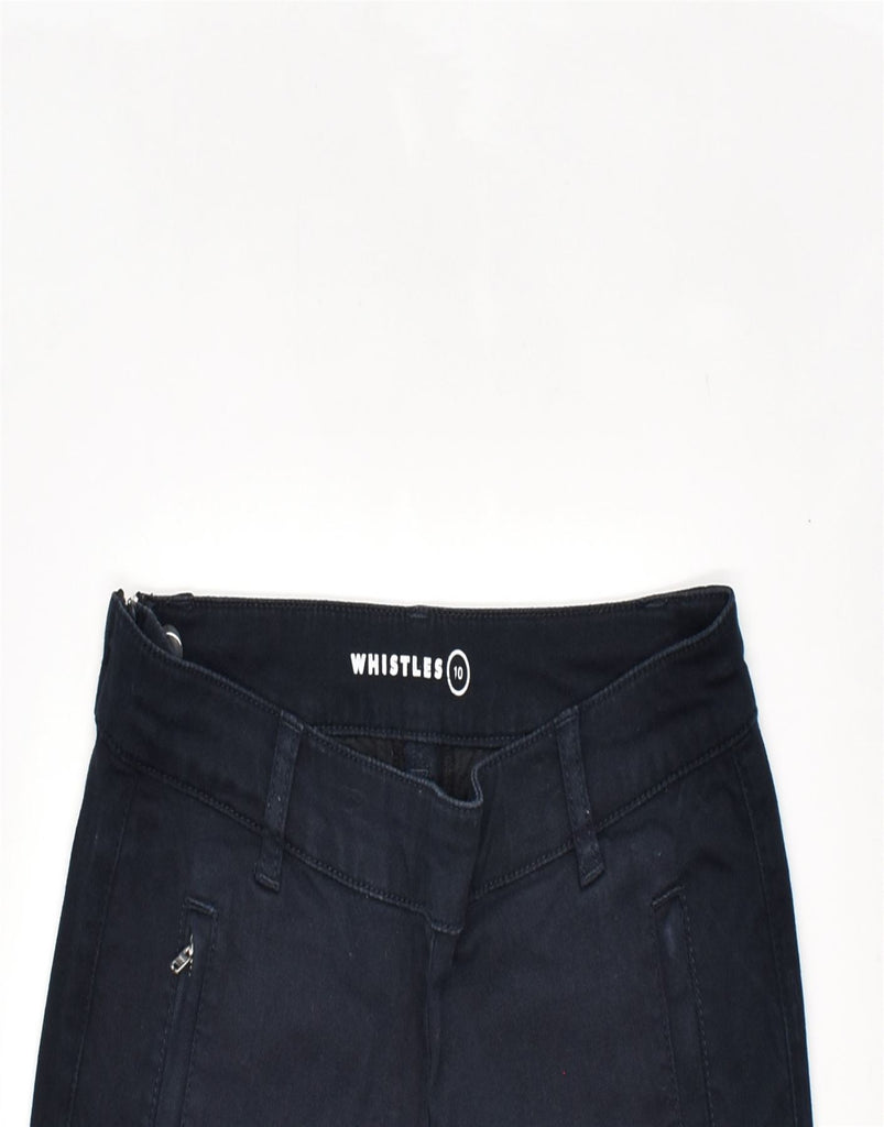 WHISTLES Womens Skinny Casual Trousers UK 10 Small W31 L27 Navy Blue | Vintage | Thrift | Second-Hand | Used Clothing | Messina Hembry 