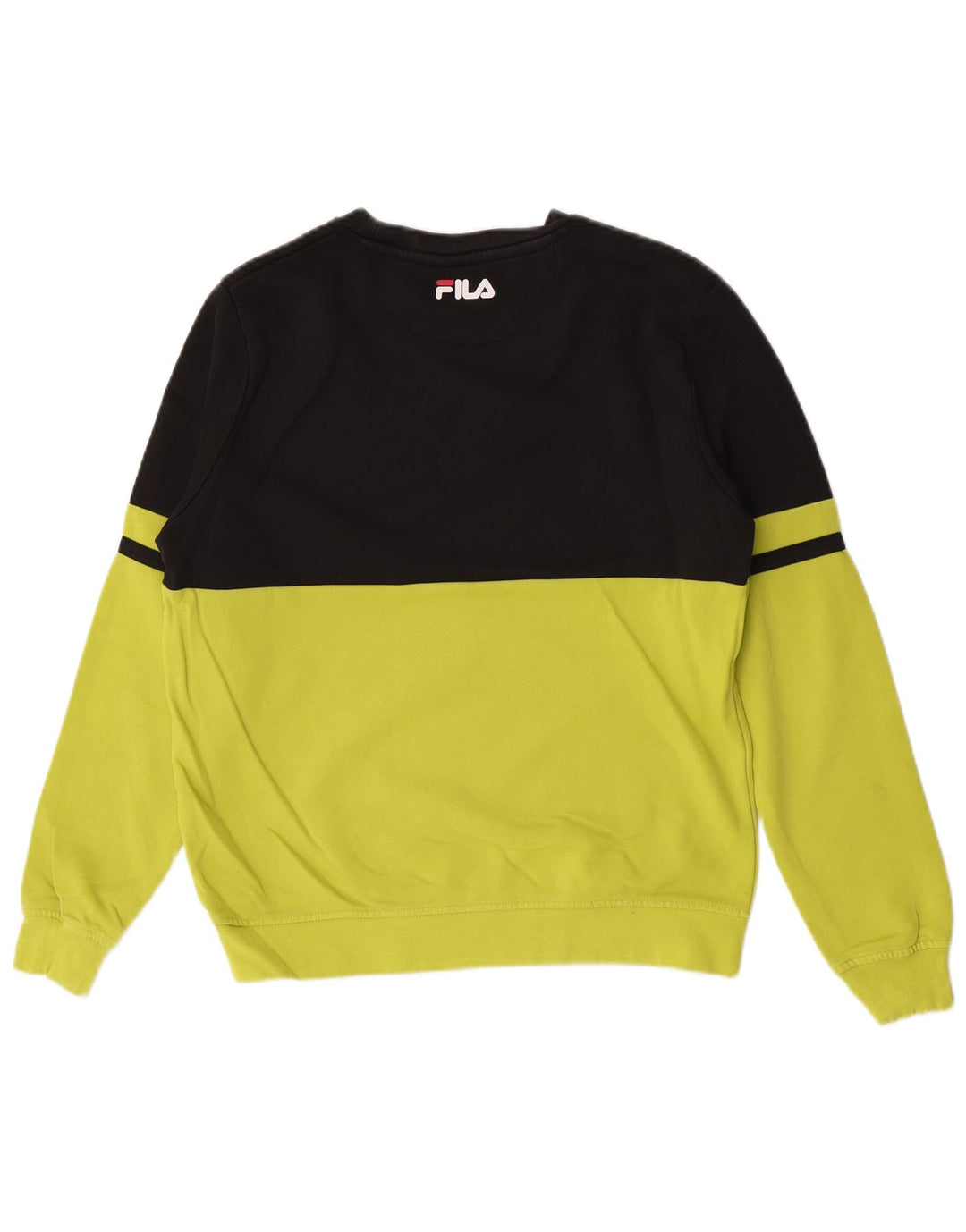 Fila Mens Graphic Sweatshirt Jumper Medium Green Colourblock