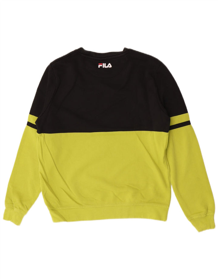 Fila Mens Graphic Sweatshirt Jumper Medium Green Colourblock