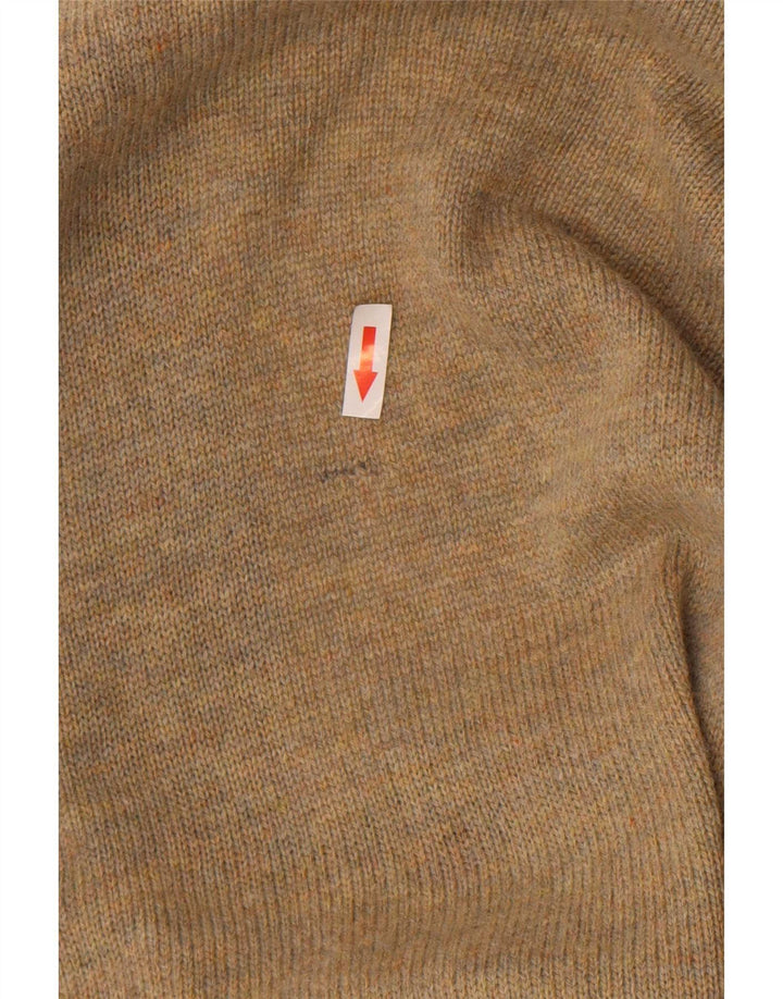 Vintage Mens Cardigan Sweater XL Brown Argyle/Diamond