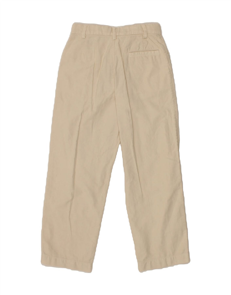 C.P. COMPANY Girls Straight Casual Trousers 7-8 Years W22 L22 Beige Cotton Vintage C.P. Company and Second-Hand C.P. Company from Messina Hembry 
