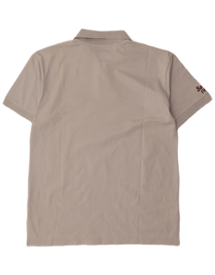 Umbro Mens Graphic Polo Shirt Medium Grey Cotton