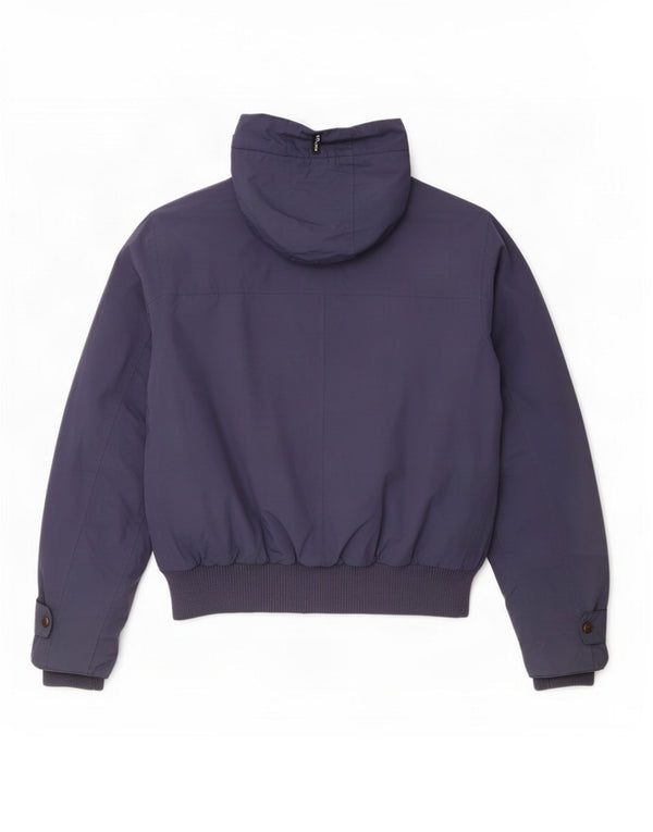 Tucano Urbano Mens Hooded Bomber Jacket UK 40 Large Navy Blue Polyester