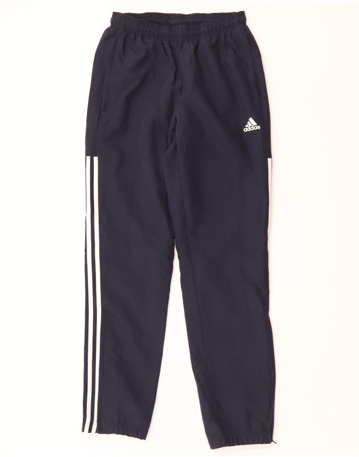 Adidas Mens Tracksuit Trousers Joggers XS Navy Blue Polyester