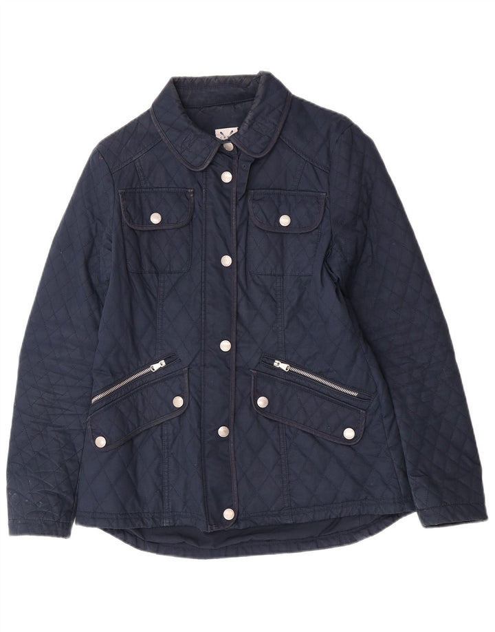 Crew Clothing Womens Regular Fit Quilted Jacket UK 10 Small Navy Blue