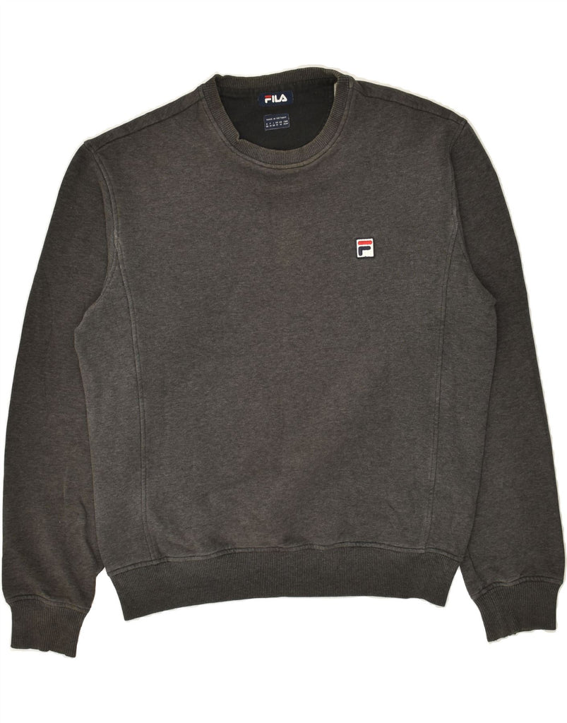 FILA Mens Sweatshirt Jumper Medium Grey Cotton | Vintage Fila | Thrift | Second-Hand Fila | Used Clothing | Messina Hembry 