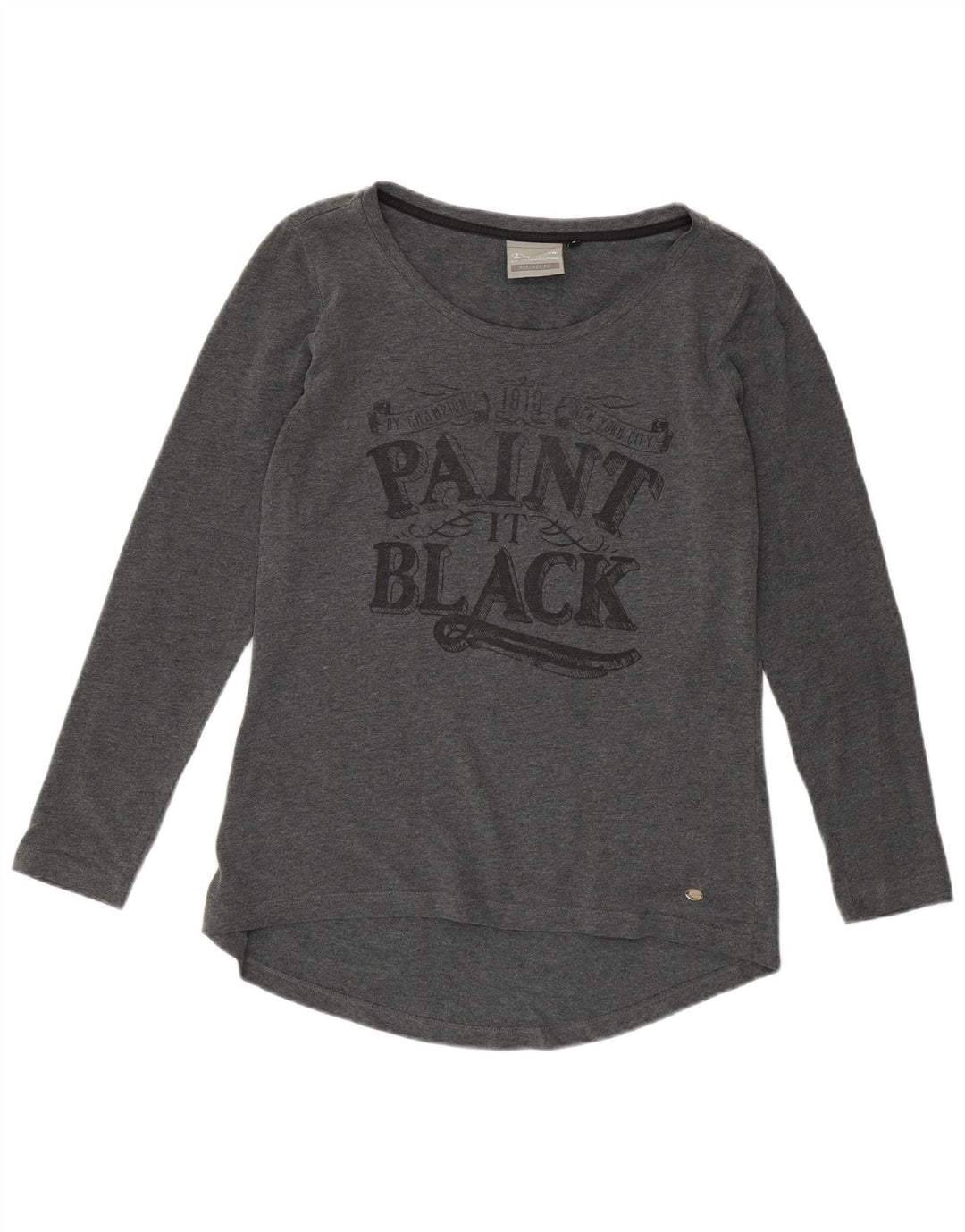 CHAMPION Womens Heritage Fit Graphic T-Shirt Top UK 14 Large Grey