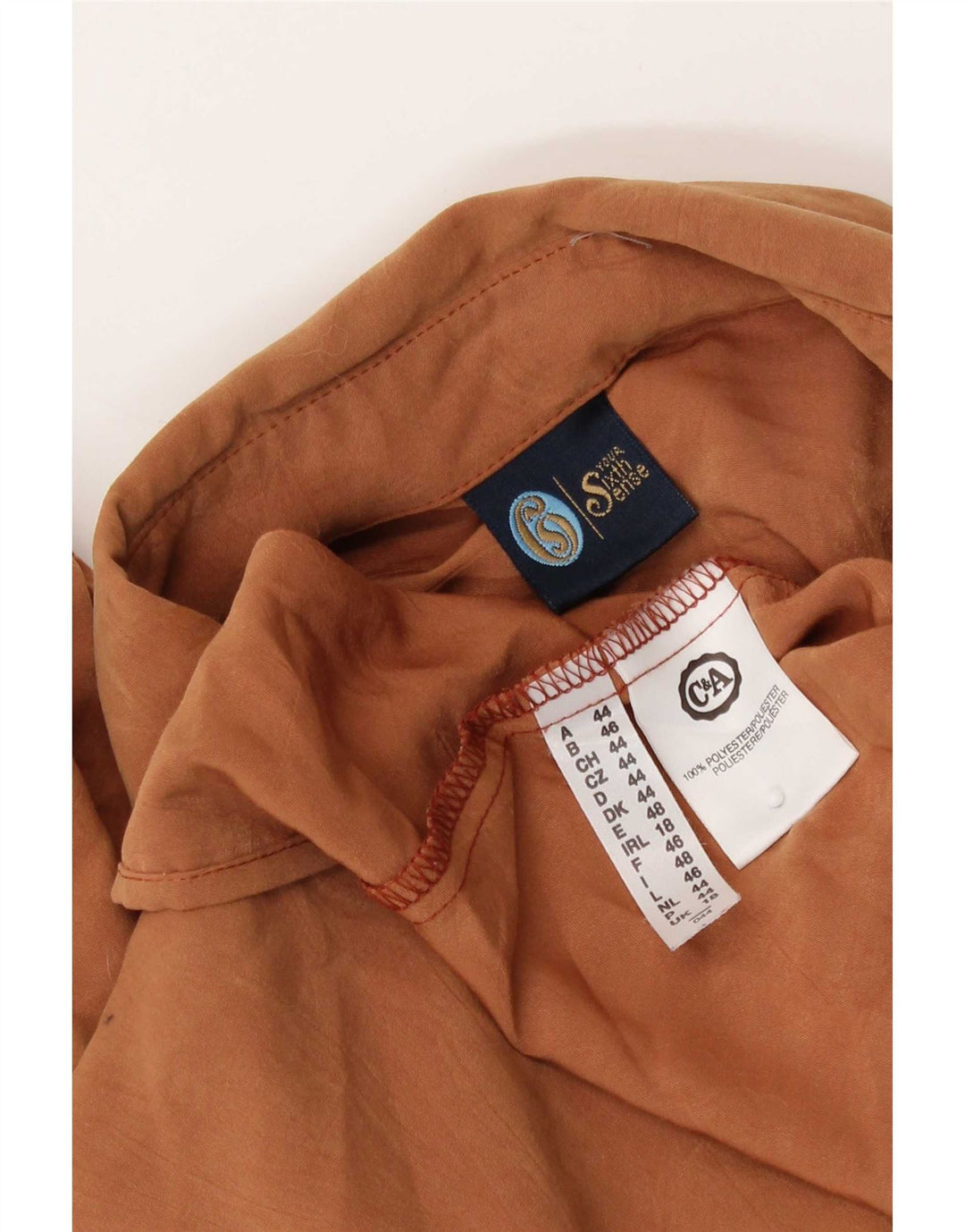 C&A Womens YOUR SIXTH SENSE Shirt UK 18 XL Brown Polyester
