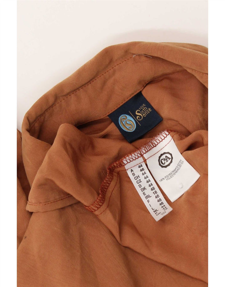 C&A Womens YOUR SIXTH SENSE Shirt UK 18 XL Brown Polyester