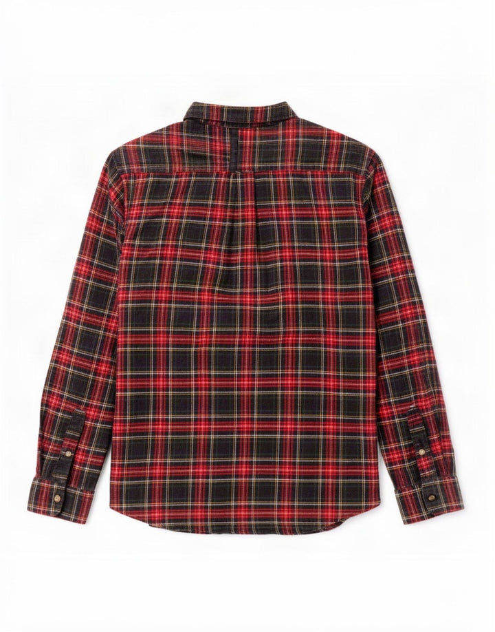 Chaps Mens Flannel Shirt 2XL Red Plaid Cotton