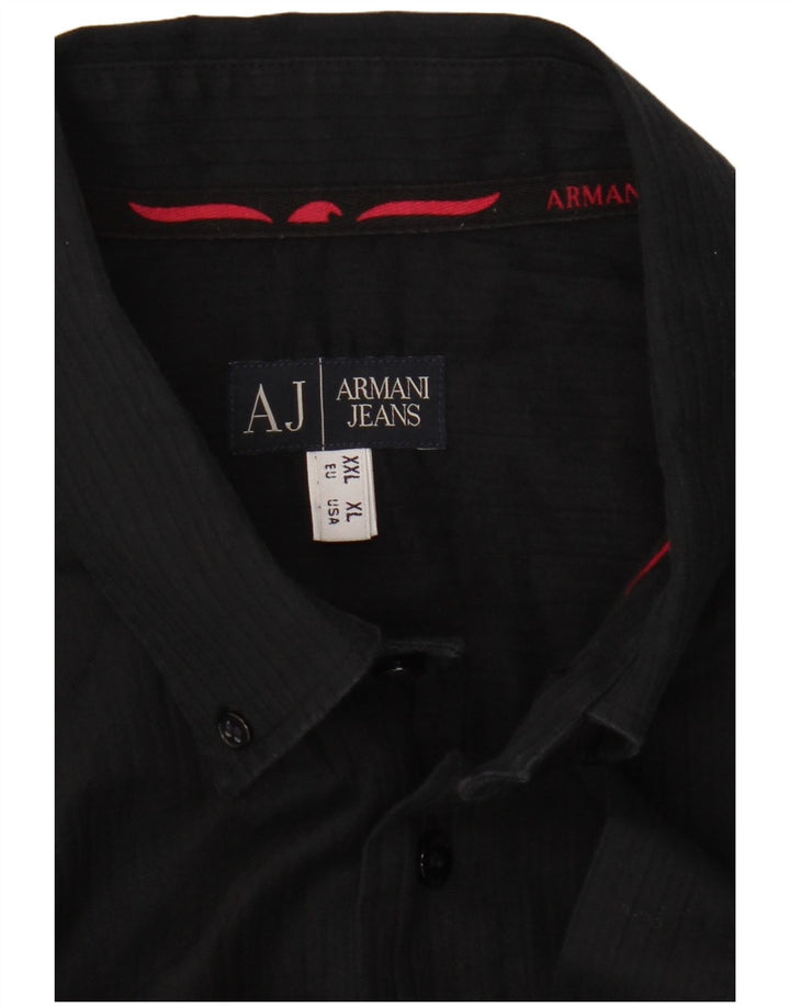 ARMANI JEANS Mens Shirt 2XL Black