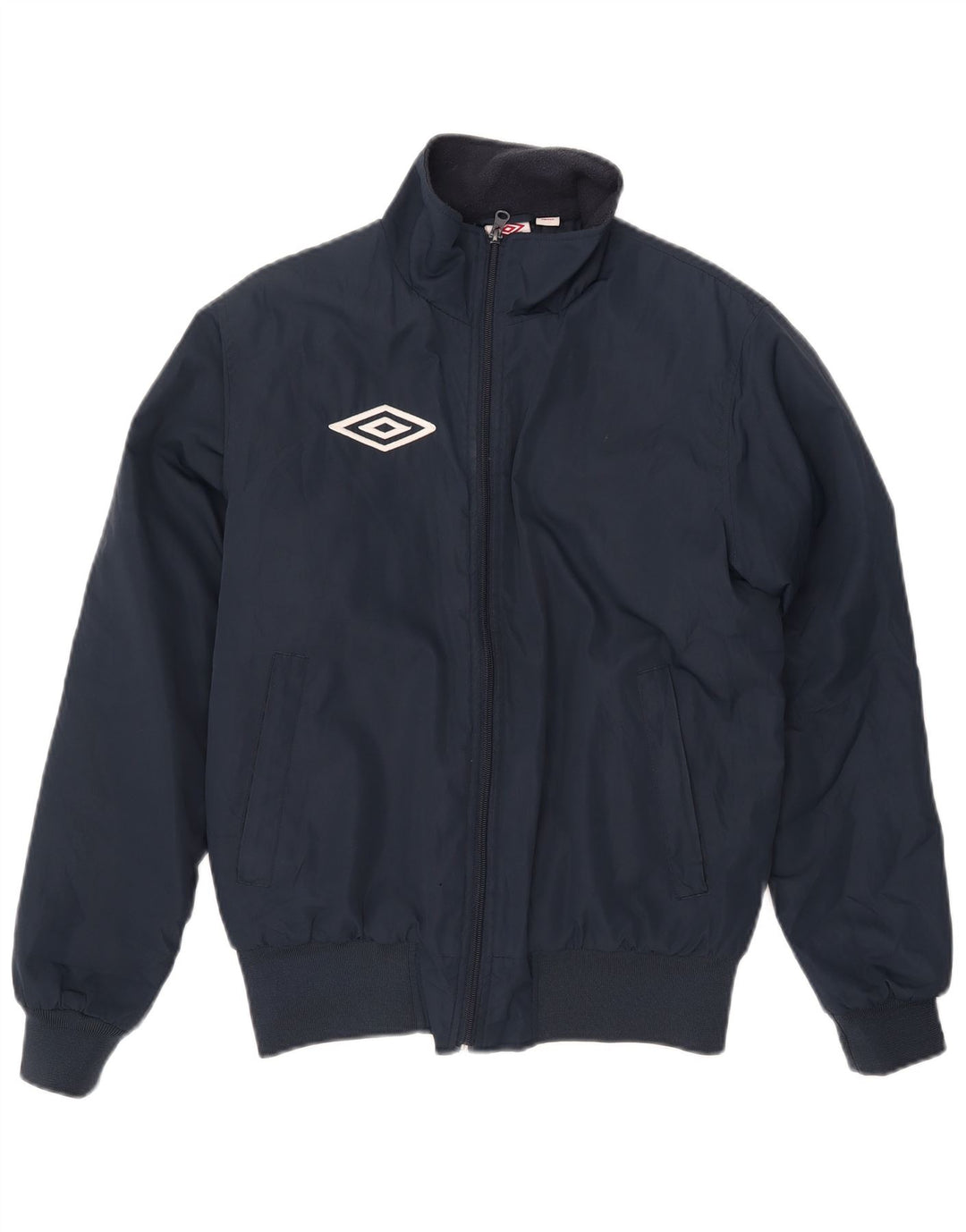 UMBRO Mens Bomber Jacket UK 36 Small Navy Blue Polyester