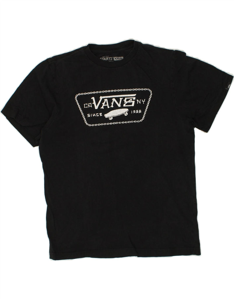 VANS Womens Graphic T-Shirt Top UK 14 Large Black | Vintage Vans | Thrift | Second-Hand Vans | Used Clothing | Messina Hembry 