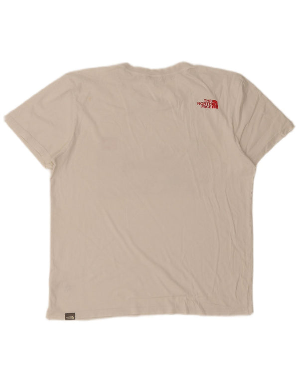 The North Face Mens Graphic T-Shirt Top Medium White Cotton