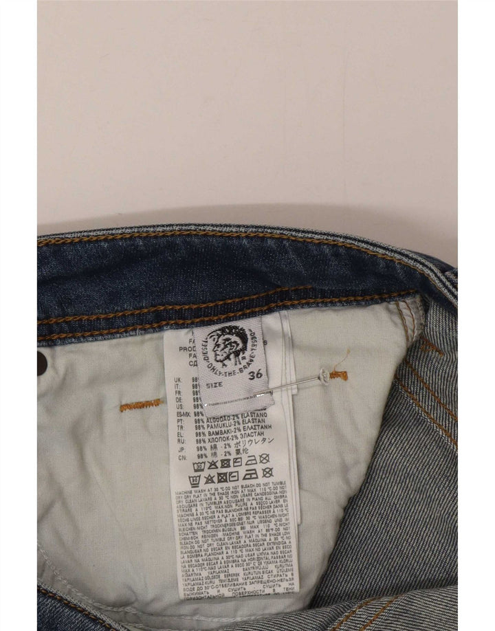 Diesel Mens Larkee Straight Jeans W36 L32 Blue Cotton