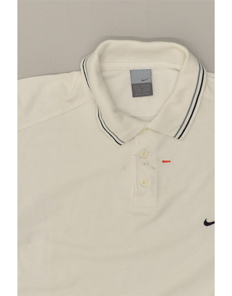 NIKE Mens Polo Shirt XL White Cotton | Vintage Nike | Thrift | Second-Hand Nike | Used Clothing | Messina Hembry 