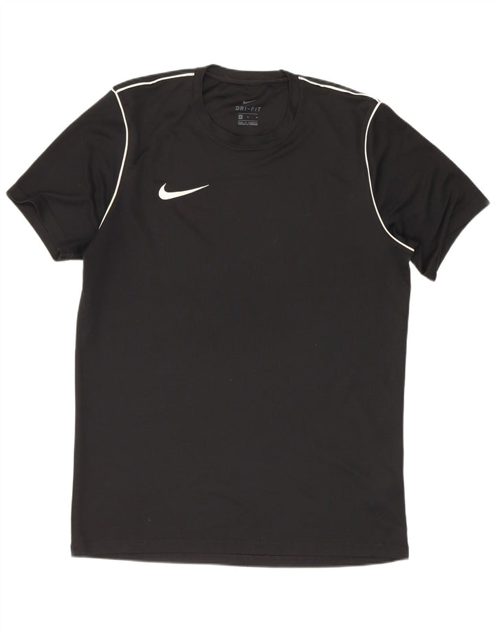 Nike Mens Dri Fit T-Shirt Top Medium Black Polyester