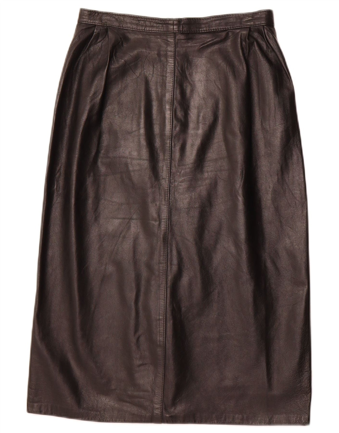 VINTAGE Womens Leather Skirt W26 Small  Black