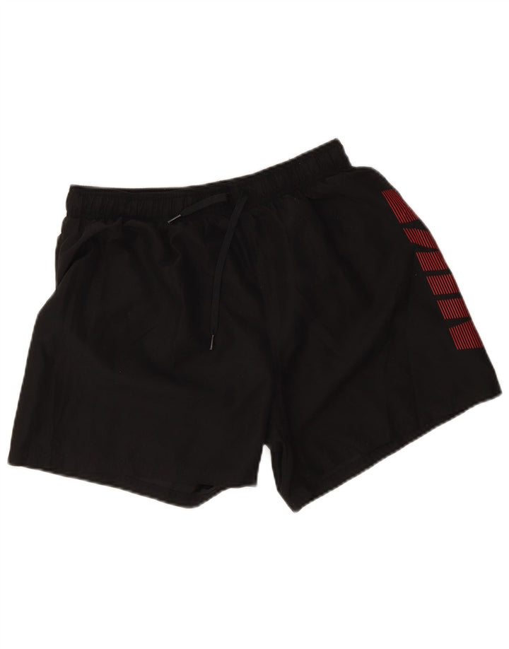 Nike Mens Dri Fit Graphic Sport Shorts Large Black Polyester