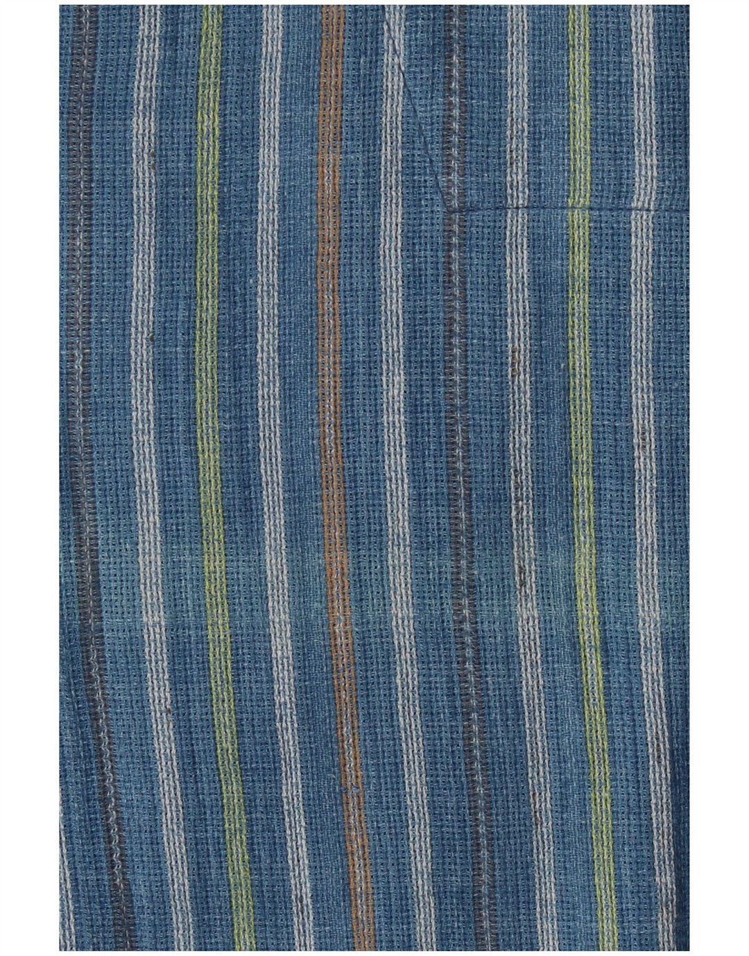 VINTAGE Mens Loose Fit Short Sleeve Pullover Shirt Medium Blue Striped