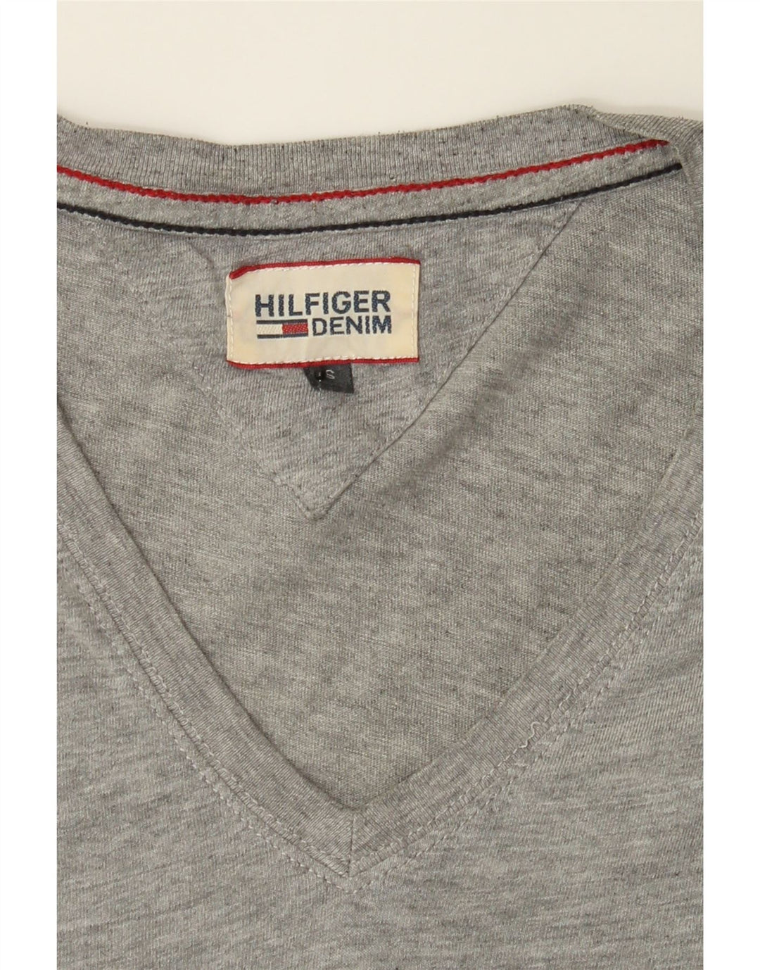 TOMMY HILFIGER Mens T-Shirt Top Small Grey Cotton Classic Vintage Tommy Hilfiger and Second-Hand Tommy Hilfiger from Messina Hembry 