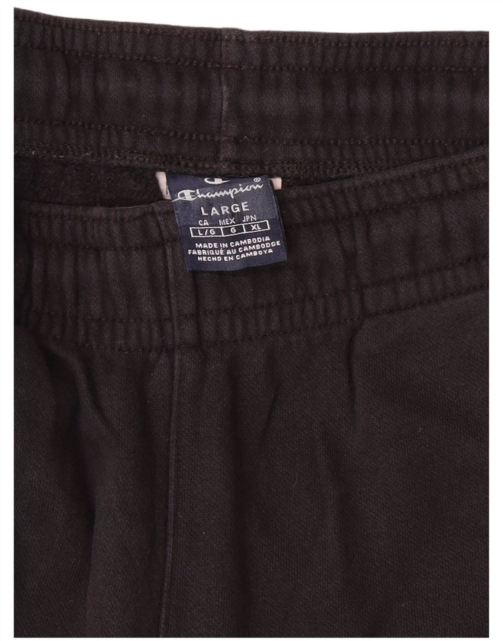 CHAMPION Mens Tracksuit Trousers Joggers Large Black